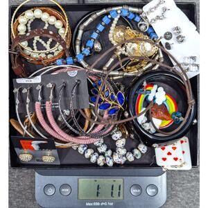 Lot of Wearable Jewelry, 1 Pound Bag (1 lbs.+) Useable, Random, Vintage to Now